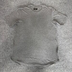 GOODLIFE Mens T-Shirt Large Grey Curved Hem Modern Casual Crew Comfort Soft Top